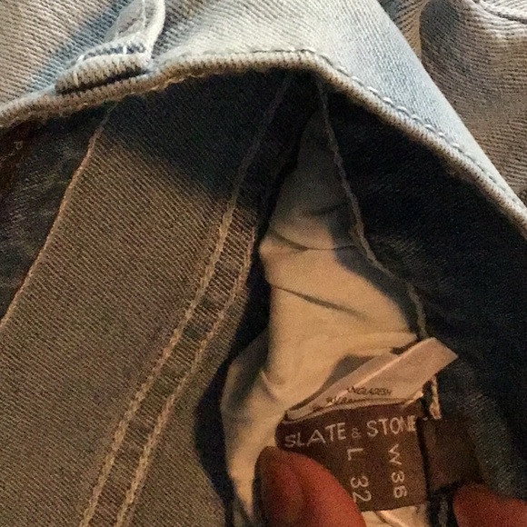 New Stone & Tate Light Denim Standard Slim leg Jeans. Men’s 36W/32L - Picture 5 of 7